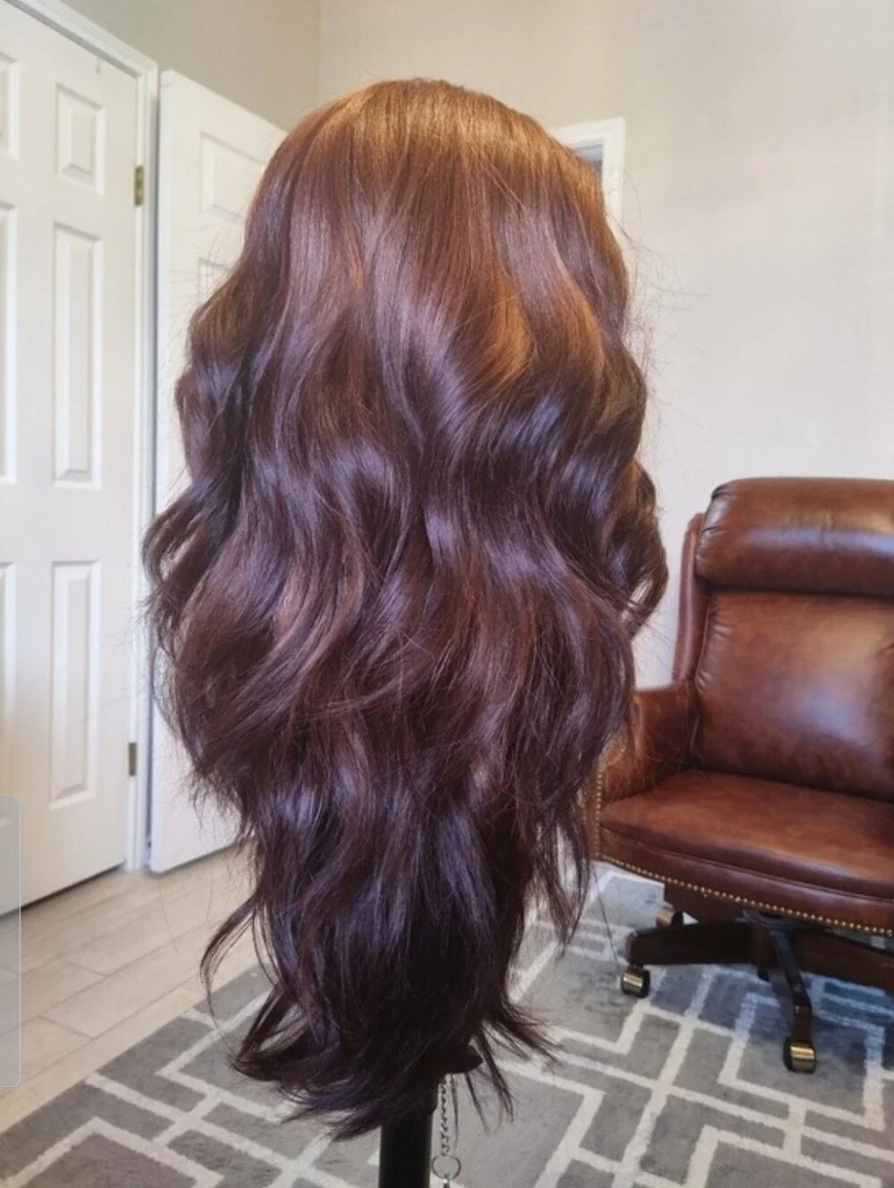 Outre Perfect Jaanay St Auburn Brown Ombre Glueless Synthetic Wig Free Parting